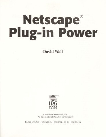 Book cover for Netscape Plug-in Power