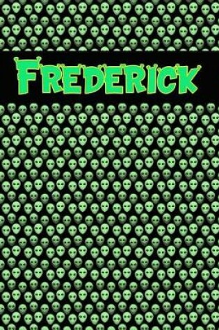 Cover of 120 Page Handwriting Practice Book with Green Alien Cover Frederick