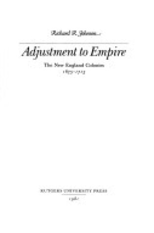 Cover of Adjustment to Empire