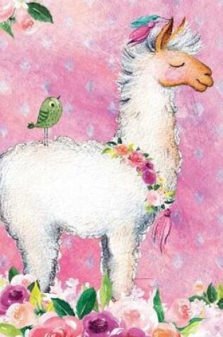 Cover of Journal Notebook For Animal Lovers Llama In Flowers