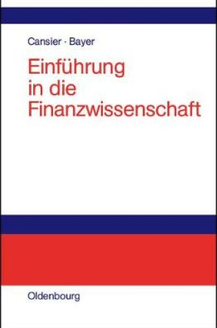 Cover of Einführung in die Finanzwissenschaft