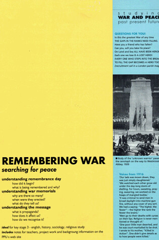 Cover of Remembering War
