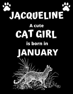 Book cover for JACQUELINE a cute cat girl is born in January