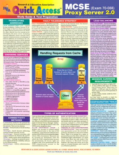 Cover of MCSE Proxy Server 2.0, Exam 70-088 Quick Access