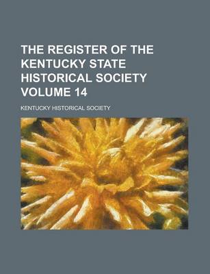 Book cover for The Register of the Kentucky State Historical Society Volume 14