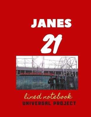 Book cover for 21 JAMES lined notebook