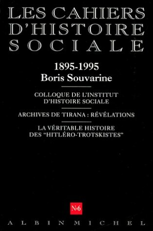 Cover of N 6 - 1895-1995, Boris Souvarine