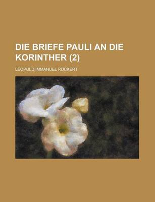 Book cover for Die Briefe Pauli an Die Korinther (2 )