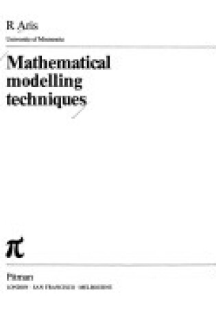 Cover of Mathematical Modelling Techniques