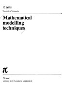 Cover of Mathematical Modelling Techniques