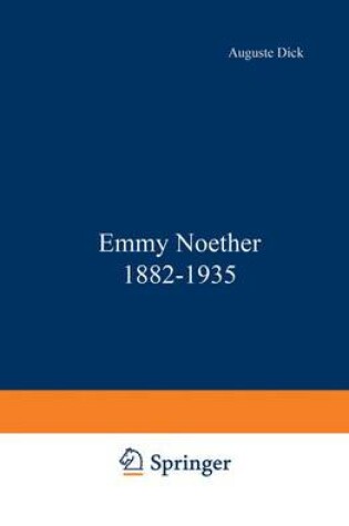 Cover of Emmy Noether 1882-1935