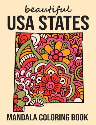 Book cover for Beautiful USA States Mandala Coloring Book