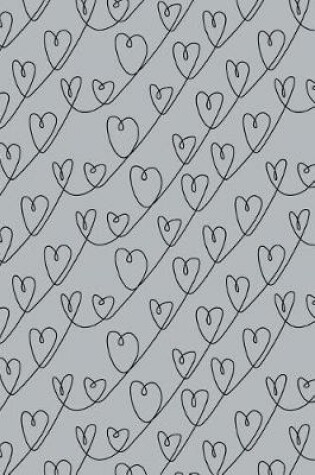 Cover of Bullet Journal Notebook Scribbly Hearts Pattern 7