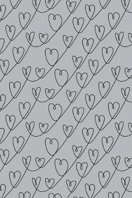 Book cover for Bullet Journal Notebook Scribbly Hearts Pattern 7