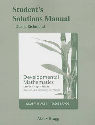 Book cover for Student Solutions Manual for Developmental Mathematics through Applications