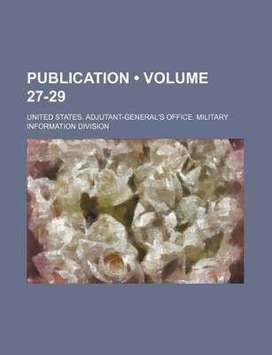 Book cover for Publication (Volume 27-29)