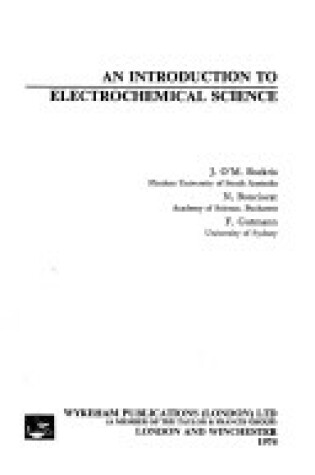 Cover of An Introduction to Electrochemical Science