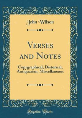 Book cover for Verses and Notes