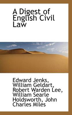 Book cover for A Digest of English Civil Law