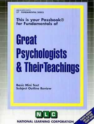 Book cover for GREAT PSYCHOLOGISTS & THEIR TEACHINGS