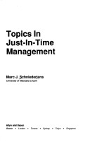 Book cover for Topics in Just-in-time Management