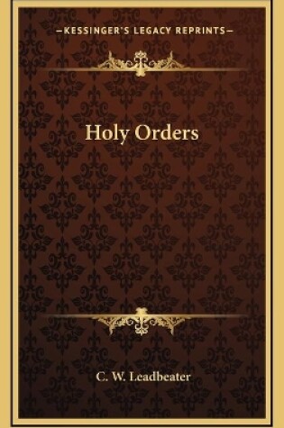 Cover of Holy Orders