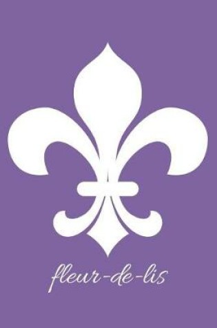 Cover of fleur-de-lis - Deluge Purple Blank Notebook with Fleur de Lis Corners