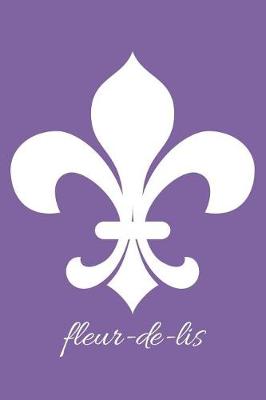 Book cover for fleur-de-lis - Deluge Purple Blank Notebook with Fleur de Lis Corners