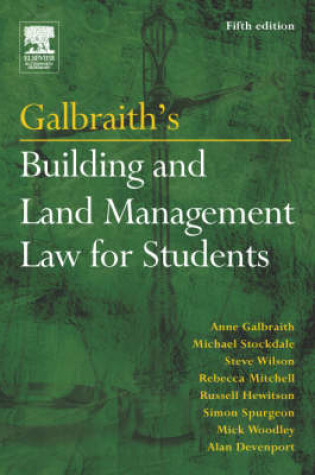 Cover of Galbraith's Building and Land Management Law for Students