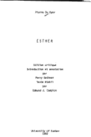 Cover of Esther