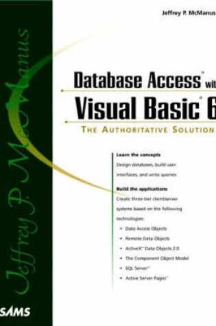 Cover of Jeffrey McManus' Database Access with Visual Basic 6