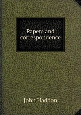 Book cover for Papers and correspondence