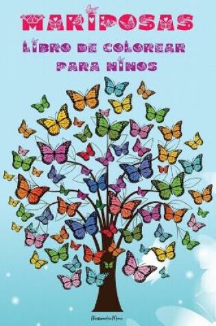 Cover of Mariposas libro para colorear para niños