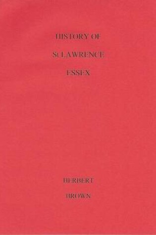 Cover of History of St Lawrence, Essex