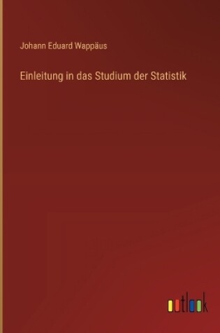 Cover of Einleitung in das Studium der Statistik