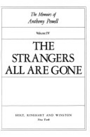 Cover of The Strangers All Are Gone