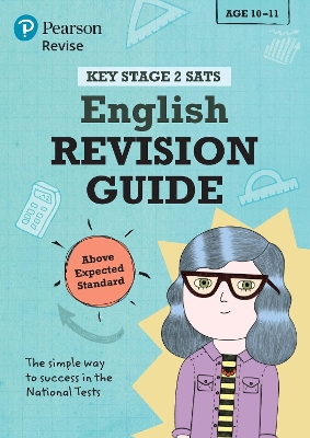 Cover of Pearson REVISE Key Stage 2 SATs English Revision Guide Above Expected Standard for the 2025 and 2026 exams