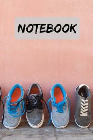 Cover of Notebook Trainers against wall/ Journal Diary Notepad.