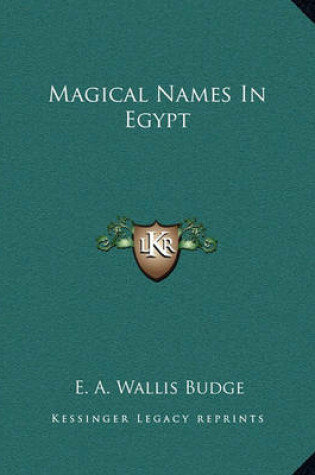 Cover of Magical Names in Egypt