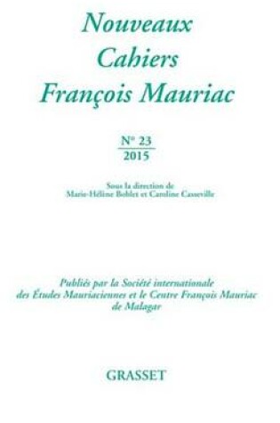 Cover of Nouveaux Cahiers Francois Mauriac N23
