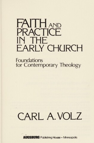 Cover of Faith and Practice in the Early Church