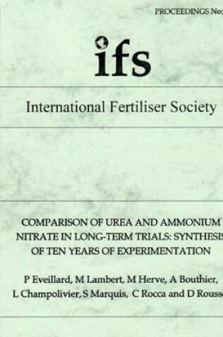 Cover of Comparison of Urea and Ammonium Nitrate in Long-Term Trials: Synthesis of Ten Years of Experimentation