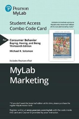 Cover of Mylab Marketing with Pearson Etext -- Combo Access Card -- For Consumer Behavior