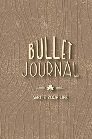 Cover of Bullet Journal Dotted Grid Dated Notebook, Dark Wooden Classic