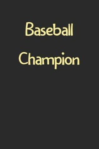 Cover of Baseball Champion