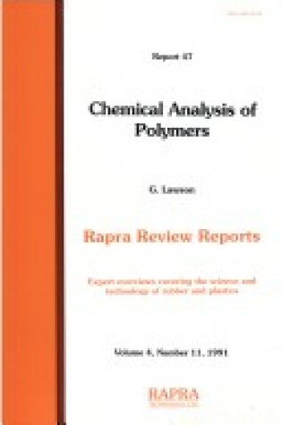 Cover of Chemical Analysis of Polymers