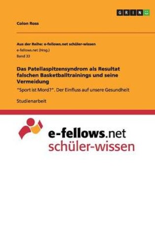 Cover of Das Patellaspitzensyndrom als Resultat falschen Basketballtrainings und seine Vermeidung