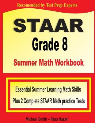 Book cover for STAAR Grade 8 Summer Math Workbook