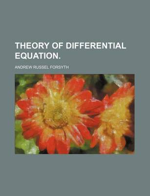 Book cover for Theory of Differential Equation.