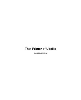 Book cover for That Printer of Udell's